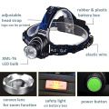 Zoomable adjustable focus light led fishing headlamp